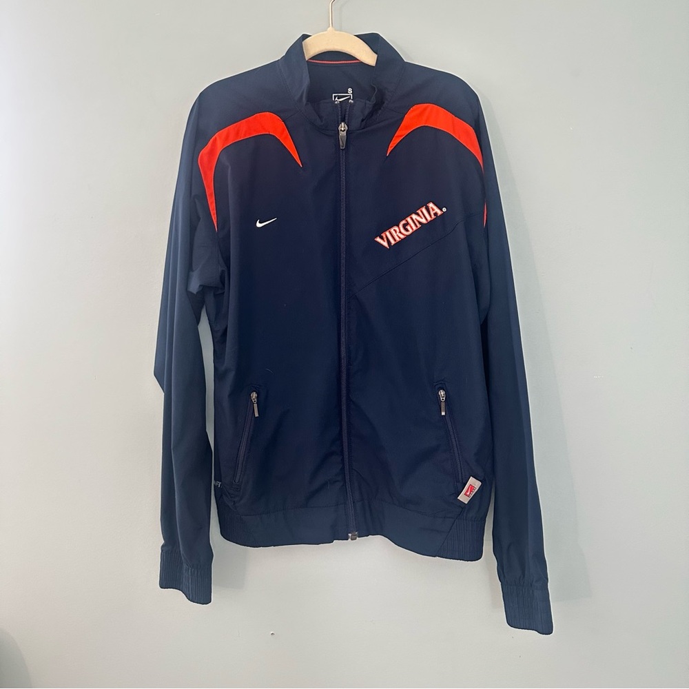 UVA University of Virginia Cavaliers Nike Track Jacket Navy Orange
